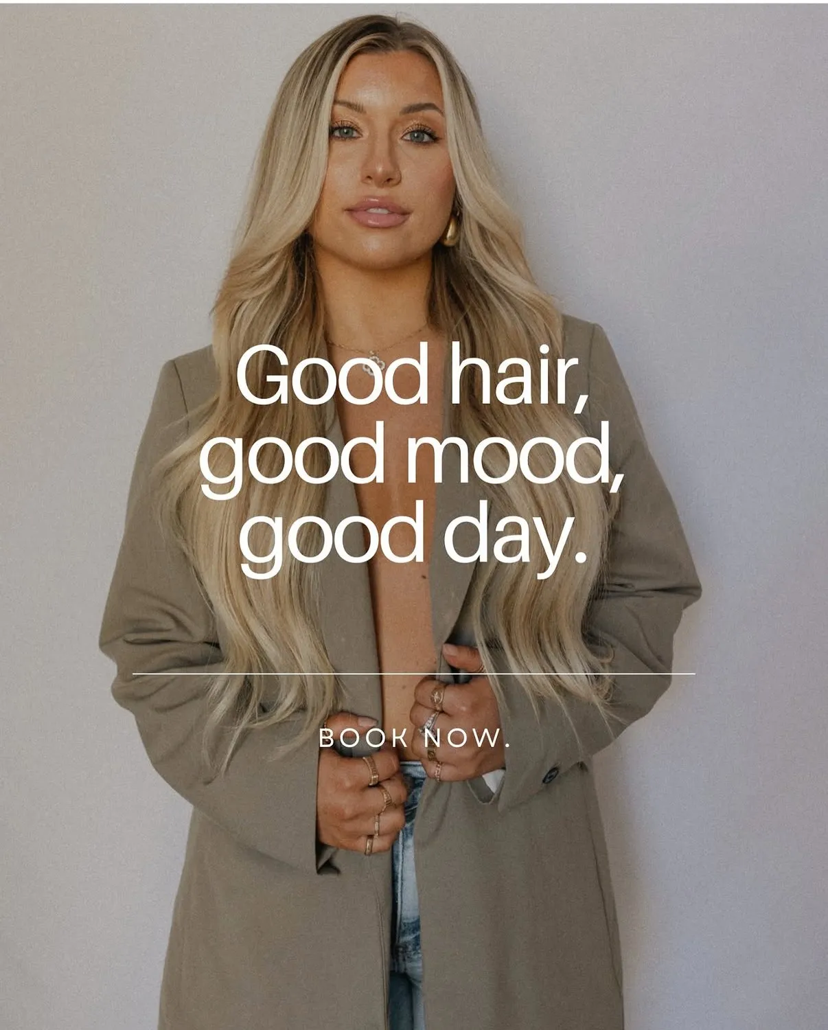 Good hair, good mood, good day campaign portrait